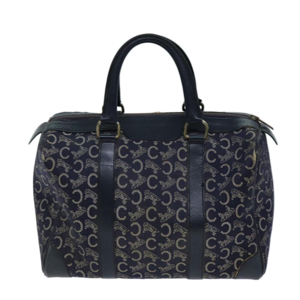Celine C Macadam Canvas Hand Bag Navy - image 2